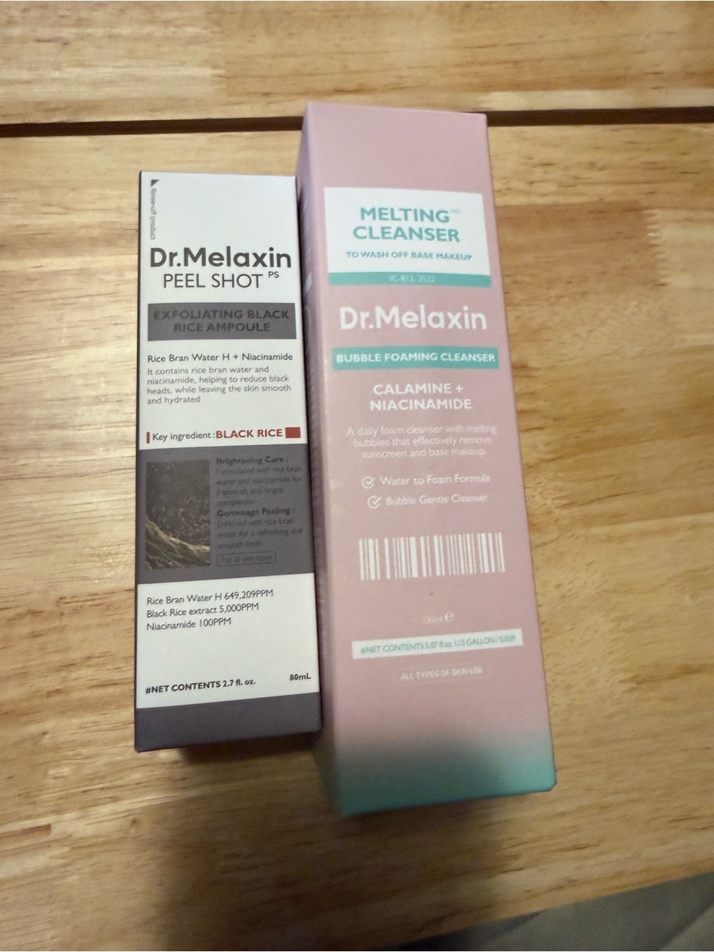 Dr. Melaxin Bubble Foaming Cleanser & Peel Shot Duo - Pink, White